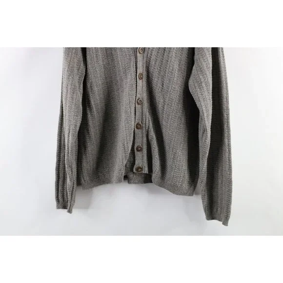 Vintage 90s Grunge Medium Striped Knit Kurt Cobain Cardigan 